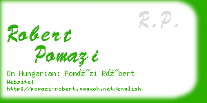 robert pomazi business card